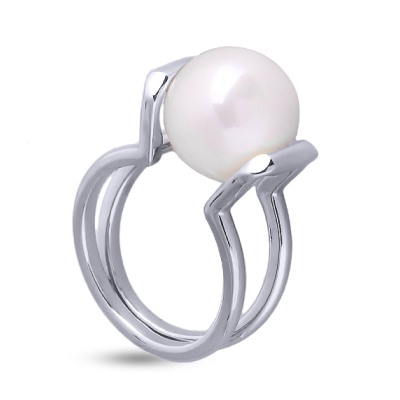 Кольцо (Майорка 12мм белая; покрытие родий), Есть комплект