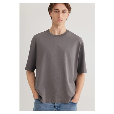 Mavi Gri Basic Tişört Boxy Fit 0612489-80020