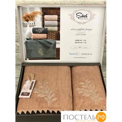 T0939/1 Набор полотенец SIKEL из 2-х предметов (50*90 и 70*140) FILIZ SOMON персик