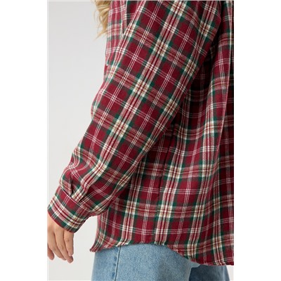 Рубашка женская в клетку