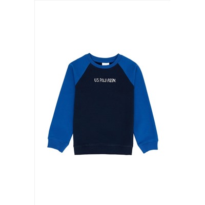 Çocuk Lacivert Bisiklet Yaka Sweatshirt