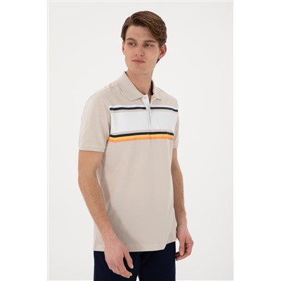 Erkek Regular Fit Polo Yaka Taş Tişört