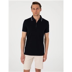 Lacivert Slim Fit Polo Yaka Tişört