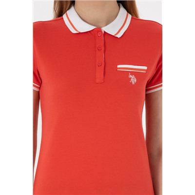 Kadın Kırmızı Polo Yaka Tişört