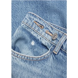 Jeans wideleg loose tiro medio