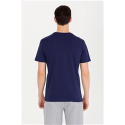 Erkek Lacivert Basic Bisiklet Yaka Tişört
