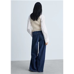 Jeans wide leg cinturón