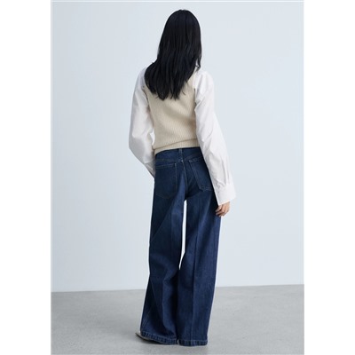 Jeans wide leg cinturón