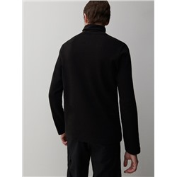 Weiches Rollkragenshirt aus Wollmischgewebe mit hohem Anteil an Bio-Baumwolle