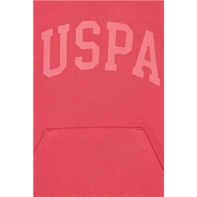 Kız Çocuk Pembe Basic Kapüşonlu Sweatshirt