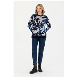 Kadın Krem Bisiklet Yaka Kazak