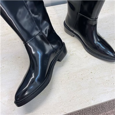 Женские широкие сапоги  ПРАД*А длиной до колена