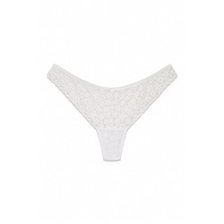 Tanga encaje floral blanco