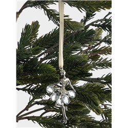 Игрушка елочная, 8 см, металл, серебристая, Балерина, Event