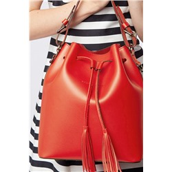 Bolso saco de piel Jila Rojo