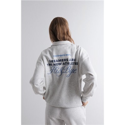 Sudadera polo felpa gris oscuro