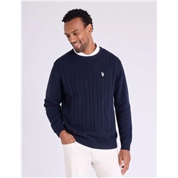 CABLE CREW NECK SWEATER