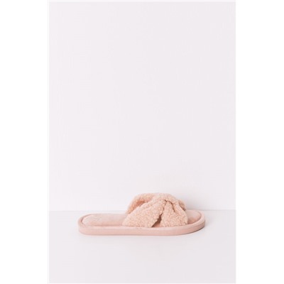 Zapatilla casa borreguito rosa