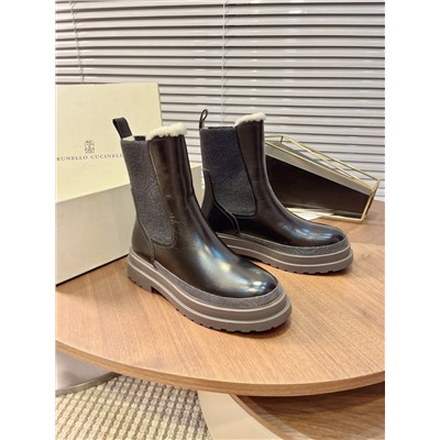 Осенне-зимние бархатные ботинки "Челси"   БРУНЕЛЛО КУЧИНЕЛЛ*И