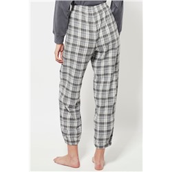 Pantalón 7/8 de pijama cintura alta - Gris claro jaspeado