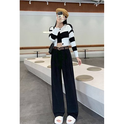 Женские свободные брюки из микровельвета АЙСИК*Л