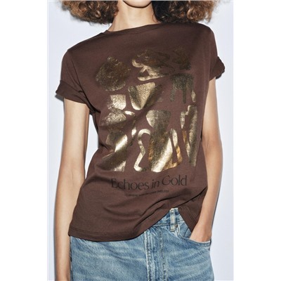 METALLIC SHORT SLEEVE T-SHIRT