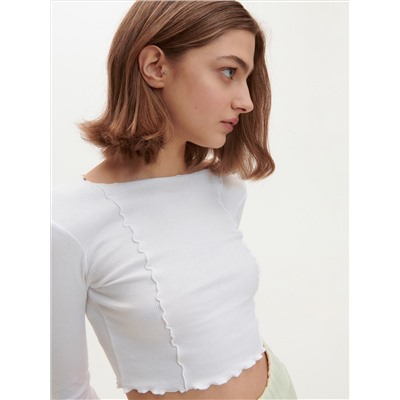 Bluse mit gesprenkelter Textur