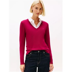 Viscose-Blend V-Neck Sweater