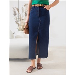 Джинсовая юбка из плотной эластичной джинсы 13OZ.