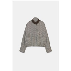 ZW COLLECTION CHECK BOMBER JACKET