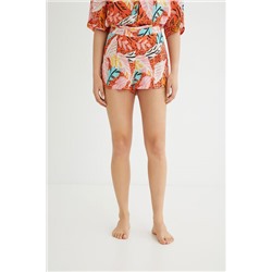 Pantalón corto pijama cintura elástica