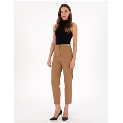 Bej Carrot Fit Kumaş Pantolon