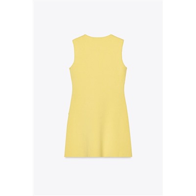 IRREGULAR BUTTON KNIT DRESS