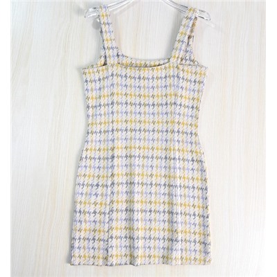 Женское элегантное платье с узором «гусиная лапка»