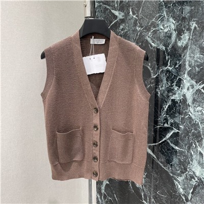 Новинка Женский вязанный жилет с элегантным блеском