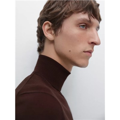 Jersey punto cuello alto con lana