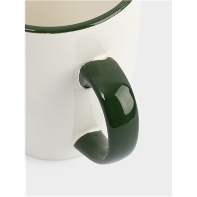 Кружка, 330 мл, керамика D, зеленая, Елка с подарками, Festival