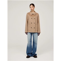 Полупальто двубортное с удлиненной спинкой