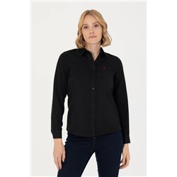 Kadın Siyah Uzun Kollu Basic Gömlek