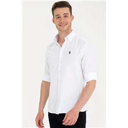 Erkek Beyaz Uzun Kollu Gömlek