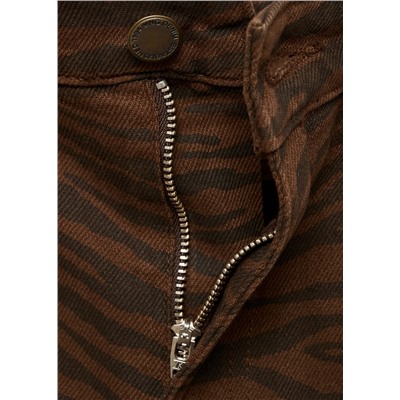 Jeans rectos estampado cebra