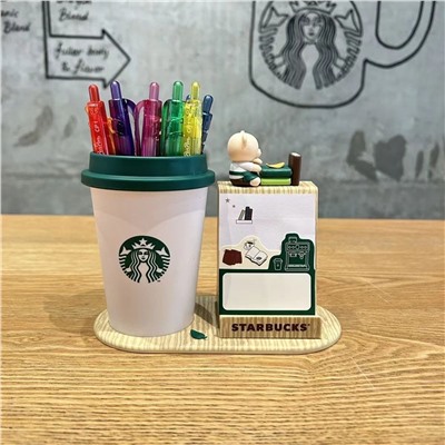 Интересная подставка под ручки, телефон или заметки  СТАРБАК*С