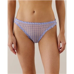 Tanga de tul de cuadros vichy