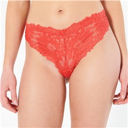 Tanga de encaje floral