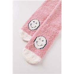 Calcetines largos Smiley rosa