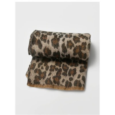 Мягкий стильный женский шарф/палантин с леопардовым принтом  Zar*a 💤