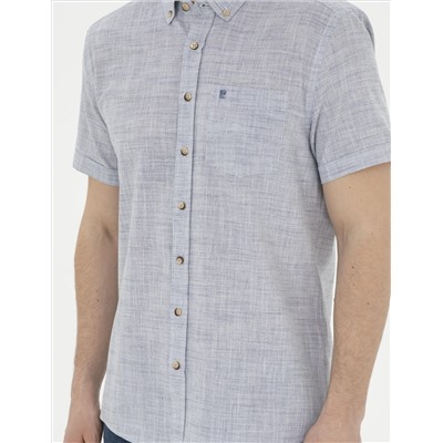 Lacivert Regular Fit Kısa Kollu Gömlek