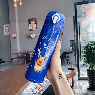 Новогодний термос-кружка из нержавеющей стали  500 мл