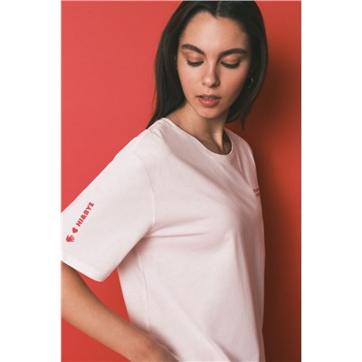 Pijama largo 100% algodón estampado blanco