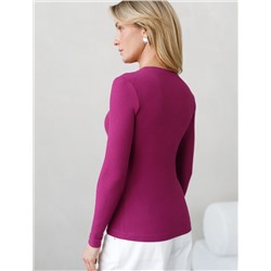 Джемпер из трикотажа в широкий рубчик